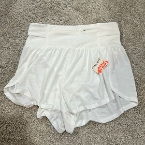 Size S Free People Movement White Athletic Shorts.